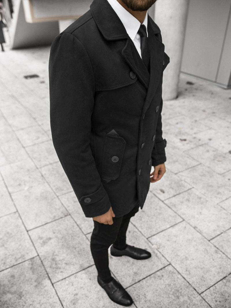 Пальто чоловіче Чорний OZONEE JS/79M3123Z