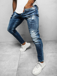 Spodnie jeansowe męskie niebieskie OZONEE B/20203080