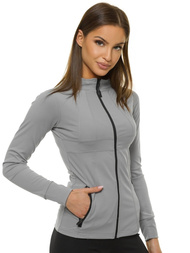 Bluza damska rozpinana szara OZONEE JS/HD151/3