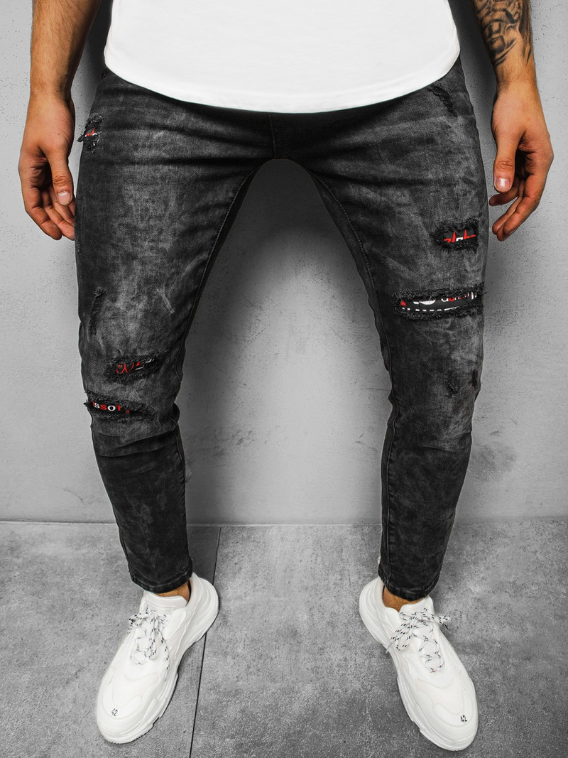 Джинси чоловічі Чорнi OZONEE DR/TF091Z