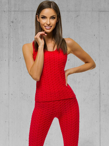 Komplet sportowy dwuczęściowy czerwony OZONEE JS/YW88037/5