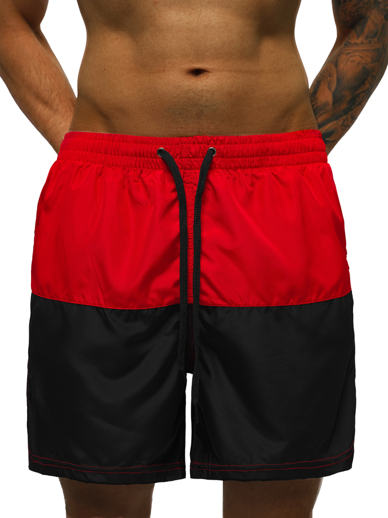 Шорти для плавання чоловічі Червоно-Чорнi OZONEE JS/HM067