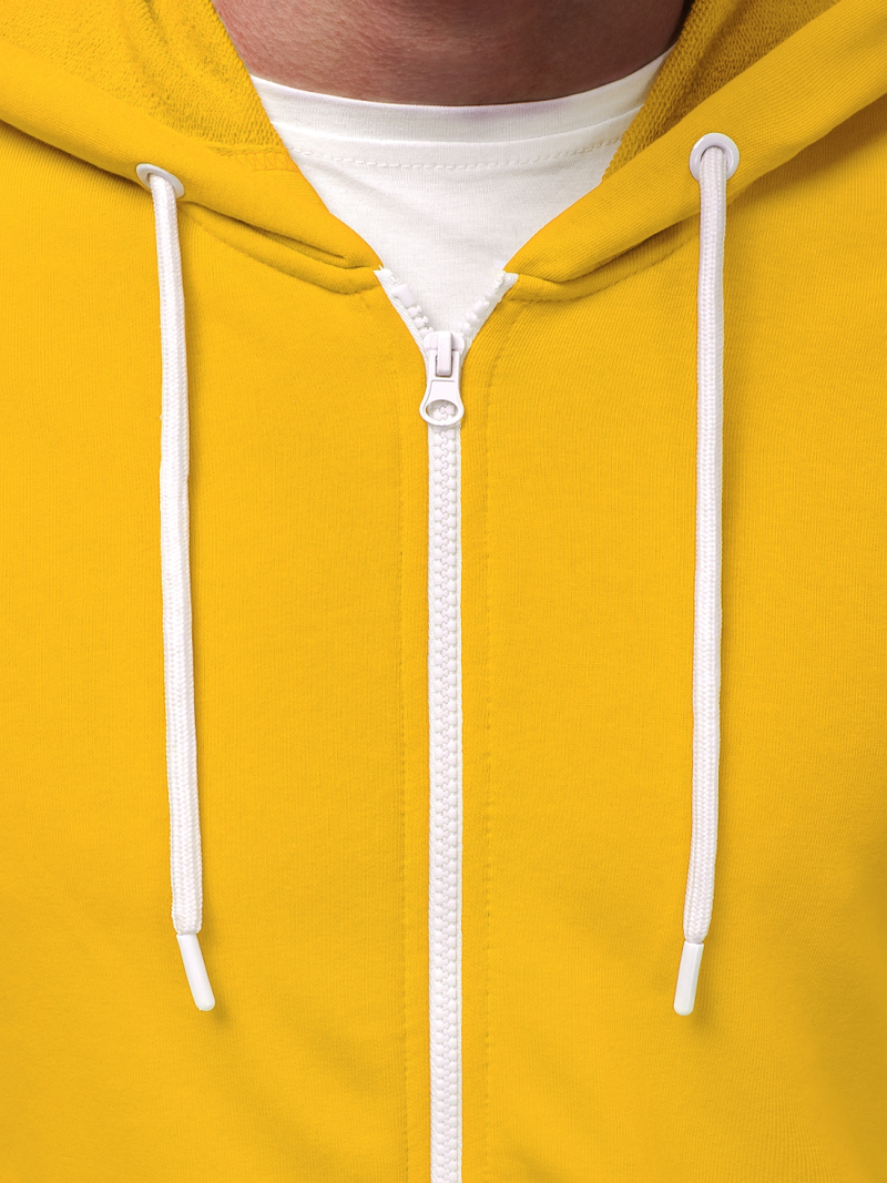 Bluza z kapturem męska żólta OZONEE A/1009Z