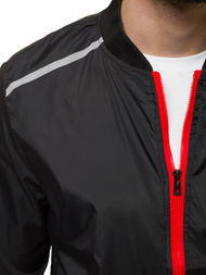 Kurtka przejściowa męska bomberka czarna OZONEE JS/M10291