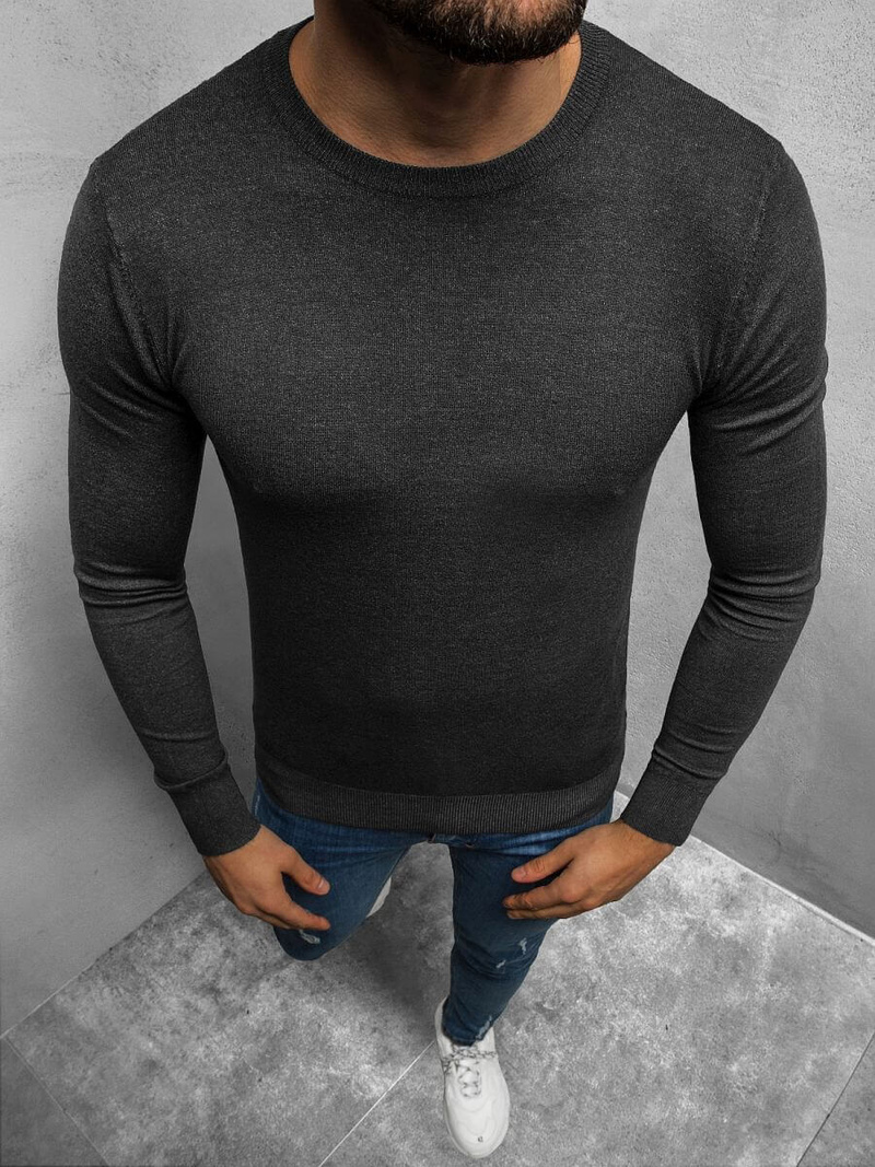 Sweter męski grafitowy OZONEE TMK/YY01/13