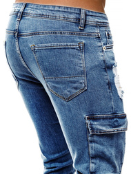 Spodnie jeansowe męskie niebieskie OZONEE G/1054