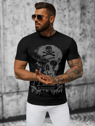 T-shirt męski slim fit czarny OZONEE NB/MT3025