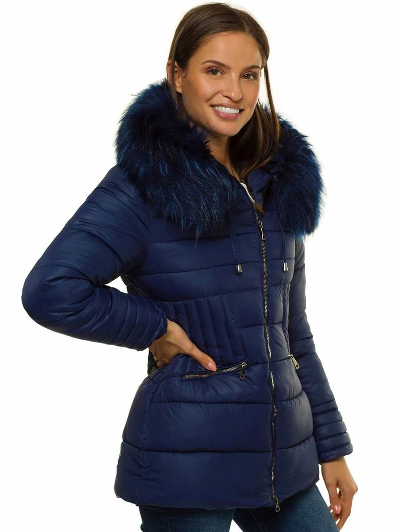 Kurtka zimowa damska granatowa OZONEE O/SW027/2
