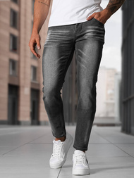 Spodnie jeansowe męskie grafitowe OZONEE NB/MP0199GSZ