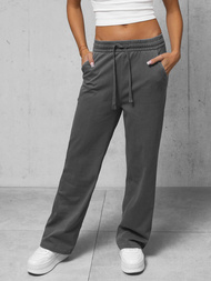 Spodnie jeansowe damskie wide leg grafitowe OZONEE O/330098