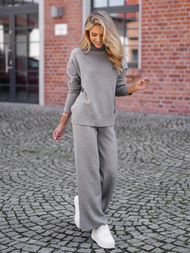 Komplet dresowy damski dwuczęściowy szary OZONEE JS/53C5203/2