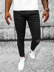 Spodnie jeansowe męskie czarne OZONEE E/5391/02