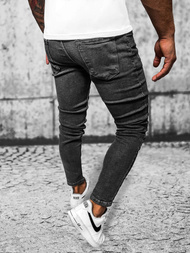 Spodnie jeansowe męskie grafitowe OZONEE E/6576/01