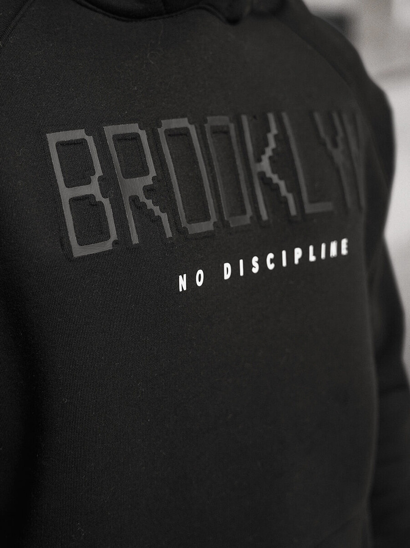 Толстовка чорна OZONEE O/SWE23040Z