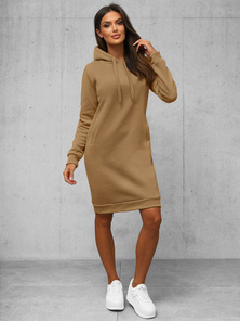 Bluza z kapturem damska ciemno-beżowa OZONEE JS/YS10005/91Z