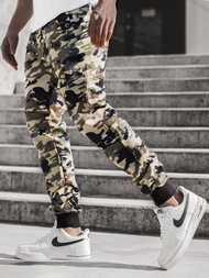 Spodnie męskie chino joggery moro-beżowe OZONEE O/11103