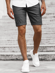 Шорти джинові чоловічі Чорнi OZONEE DJ/1012