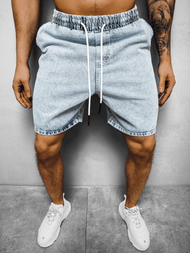 Spodenki męskie jeansowe jasnoniebieskie OZONEE DR/17103