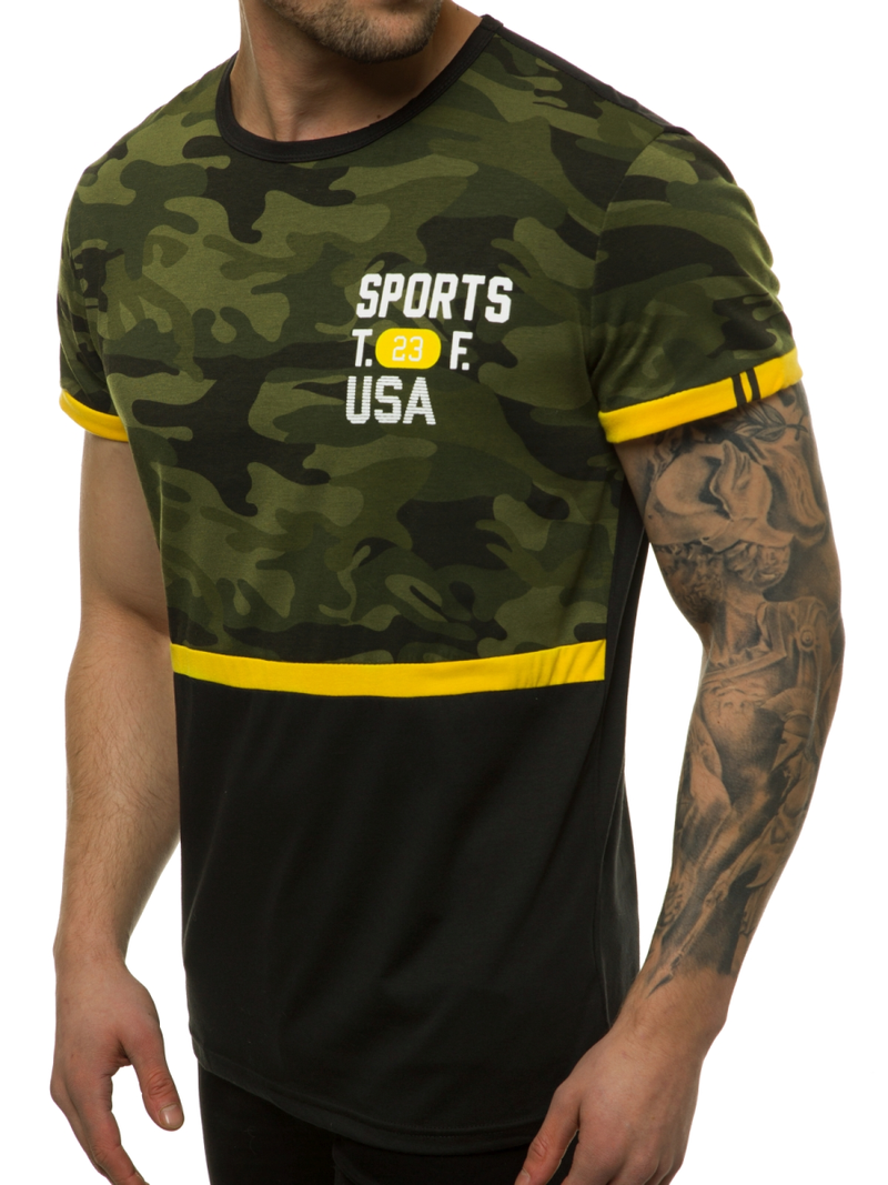 T-Shirt męski zielony OZONEE JS/SS10982