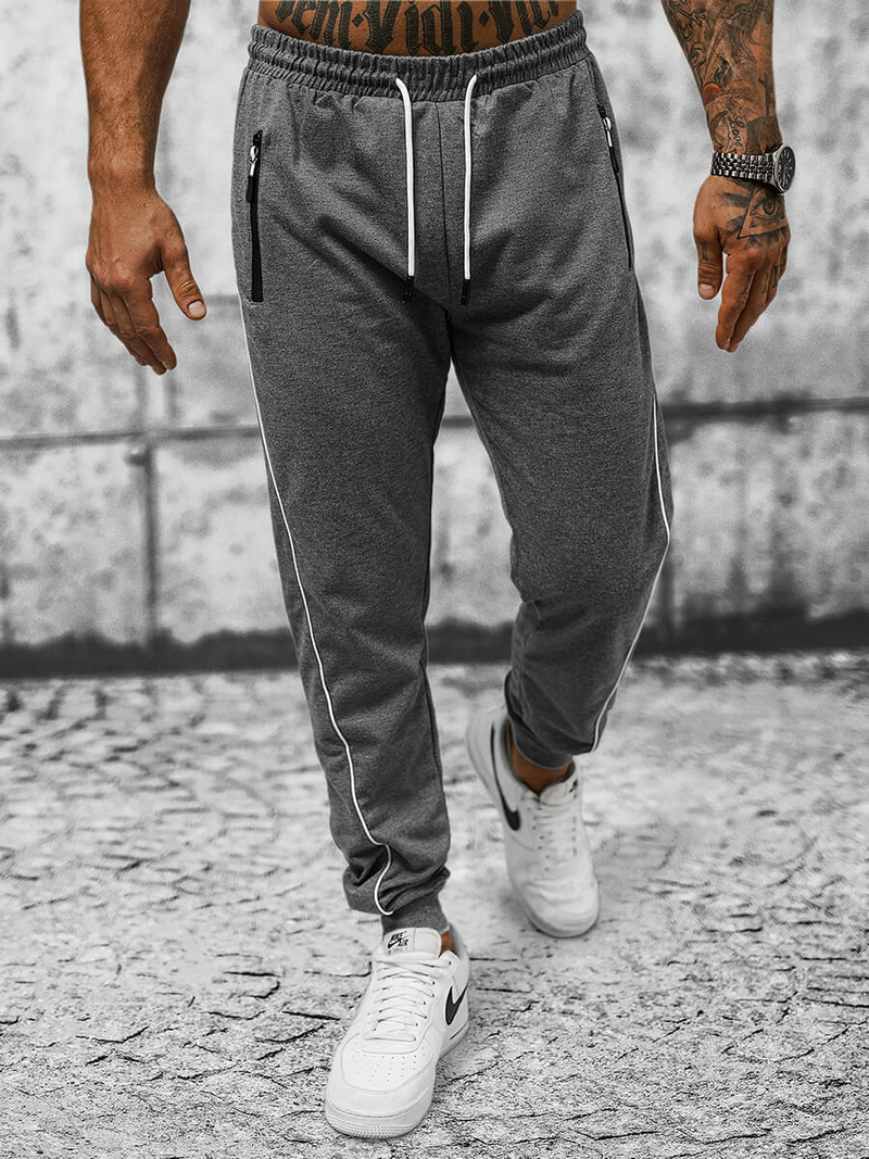 Spodnie dresowe męskie szare OZONEE JS/8K193