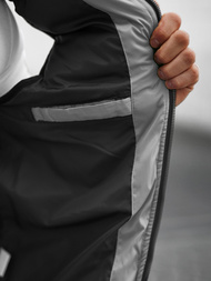 Kamizelka męska pikowana z kapturem szara OZONEE N/7129Z