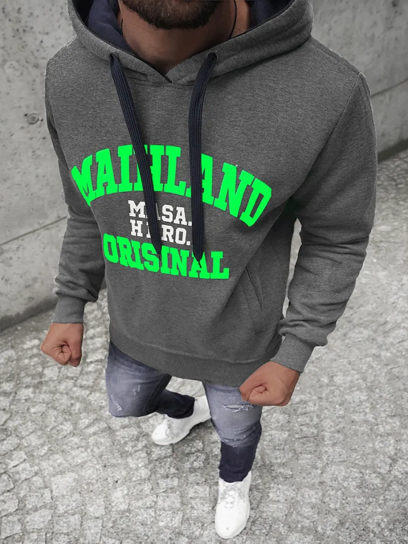 Bluza z kapturem męska grafitowa OZONEE JS/Y10051