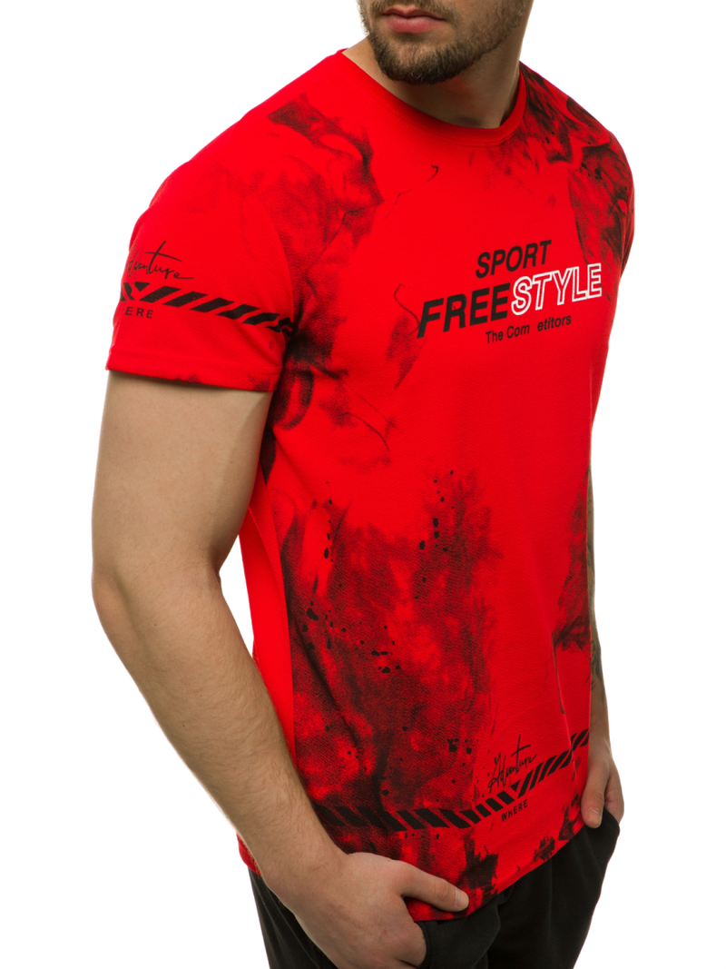 Футболка чоловіча Червона OZONEE JS/SS11003