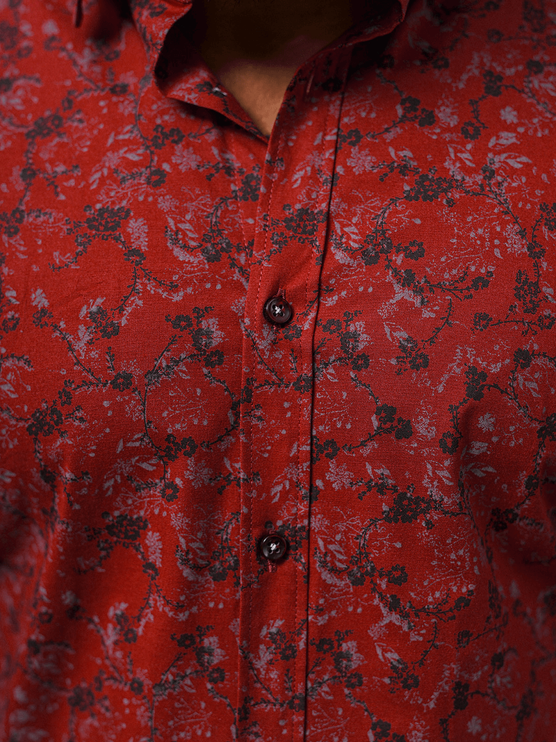 Koszula męska bordowa OZONEE O/V08