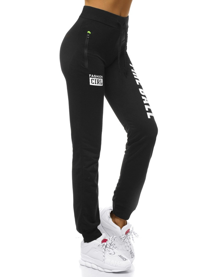 Spodnie dresowe damskie czarne OZONEE O/82053