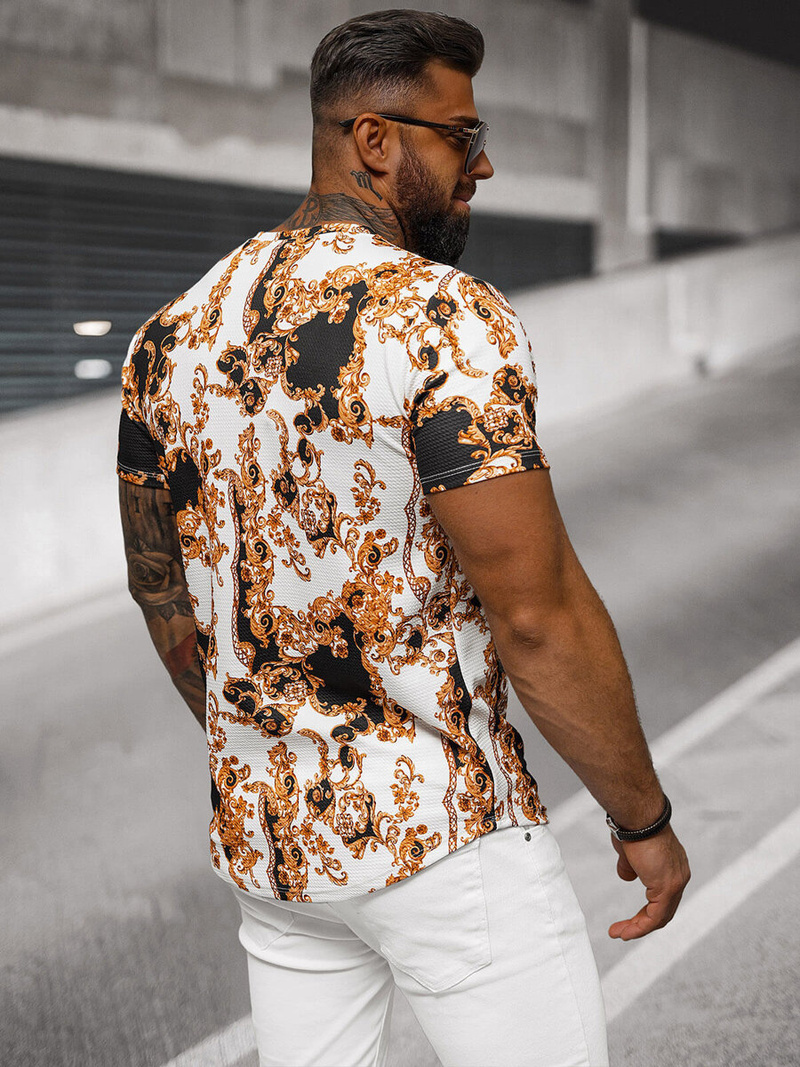 T-shirt męski biały OZONEE O/PT013