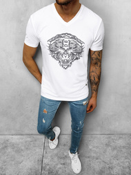 T-Shirt męski biały OZONEE NB/3011