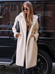 Жіноча хутряна зимова куртка Бежева OZONEE JS/11Z8250