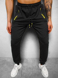 Spodnie dresowe męskie czarne OZONEE JS/68K10352