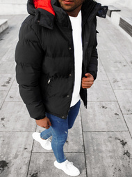 Kurtka zimowa męska pikowana czarna OZONEE JB/JP1163/6Z