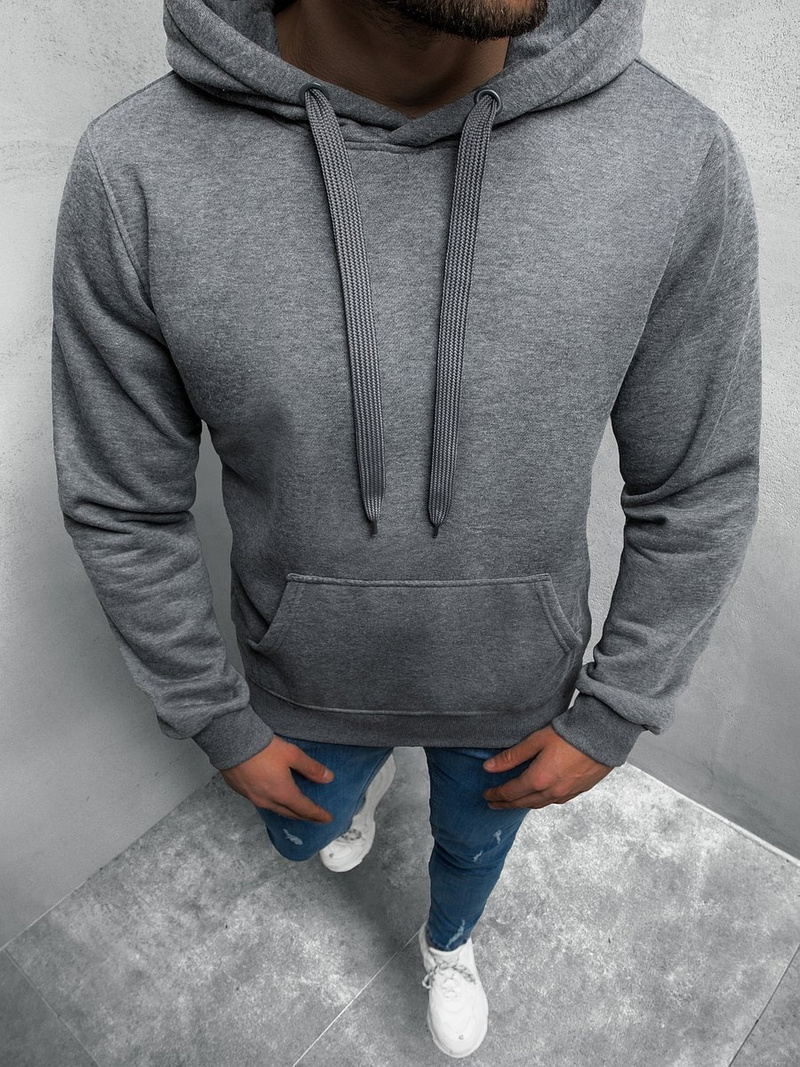 Bluza męska z kapturem ciemno-szara OZONEE JS/2009Z