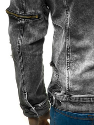 Kurtka męska jeans jasno-grafitowa OZONEE O/20147