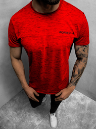 T-Shirt męski czerwony OZONEE JS/SS11126Z