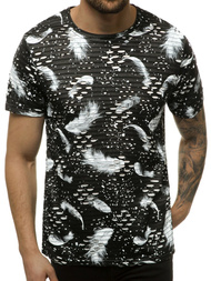 T-Shirt męski czarny OZONEE JS/KS2111