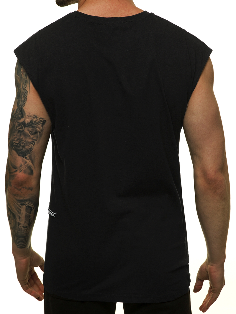 Koszulka bez rękawów męska czarna OZONEE O/1265