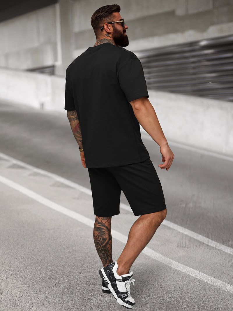 Komplet dresowy męski loose fit czarny OZONEE JS/27C6531/3