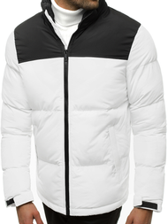 Kurtka zimowa męska pikowana biała OZONEE JB/JP1187/1