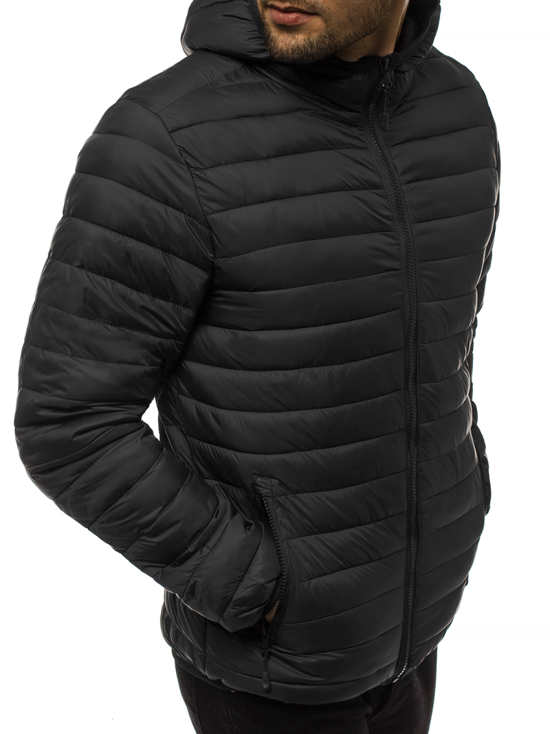 Kurtka męska przejściowa czarna OZONEE JS/LY35