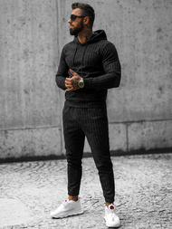 Komplet dresowy męski czarny OZONEE O/D7263/9102