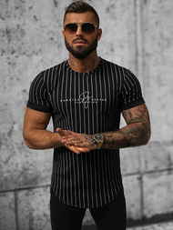 T-Shirt męski czarny OZONEE O/P1111