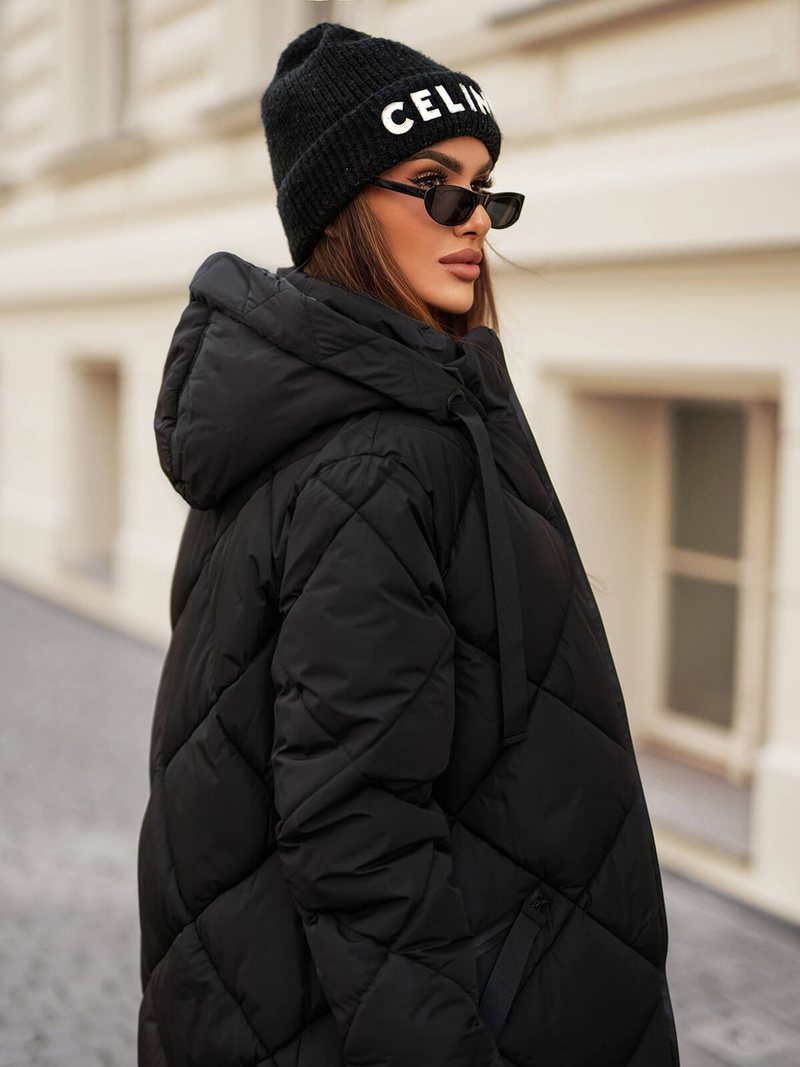 Куртка жіноча чорна OZONEE JS/5M3168/392Z