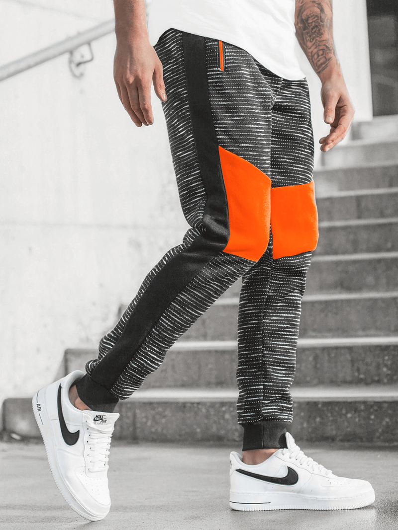 Spodnie dresowe męskie czarne OZONEE JS/K60005