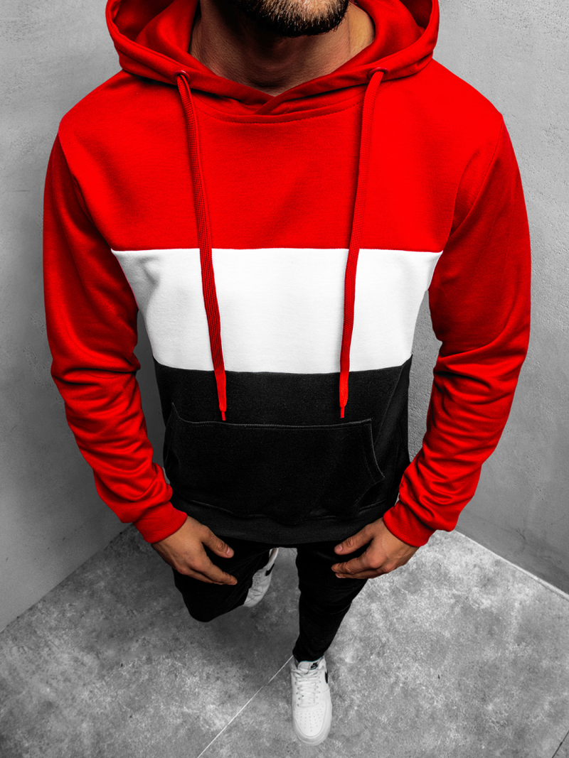 Bluza z kapturem męska czarna OZONEE JS/JZ11059Z