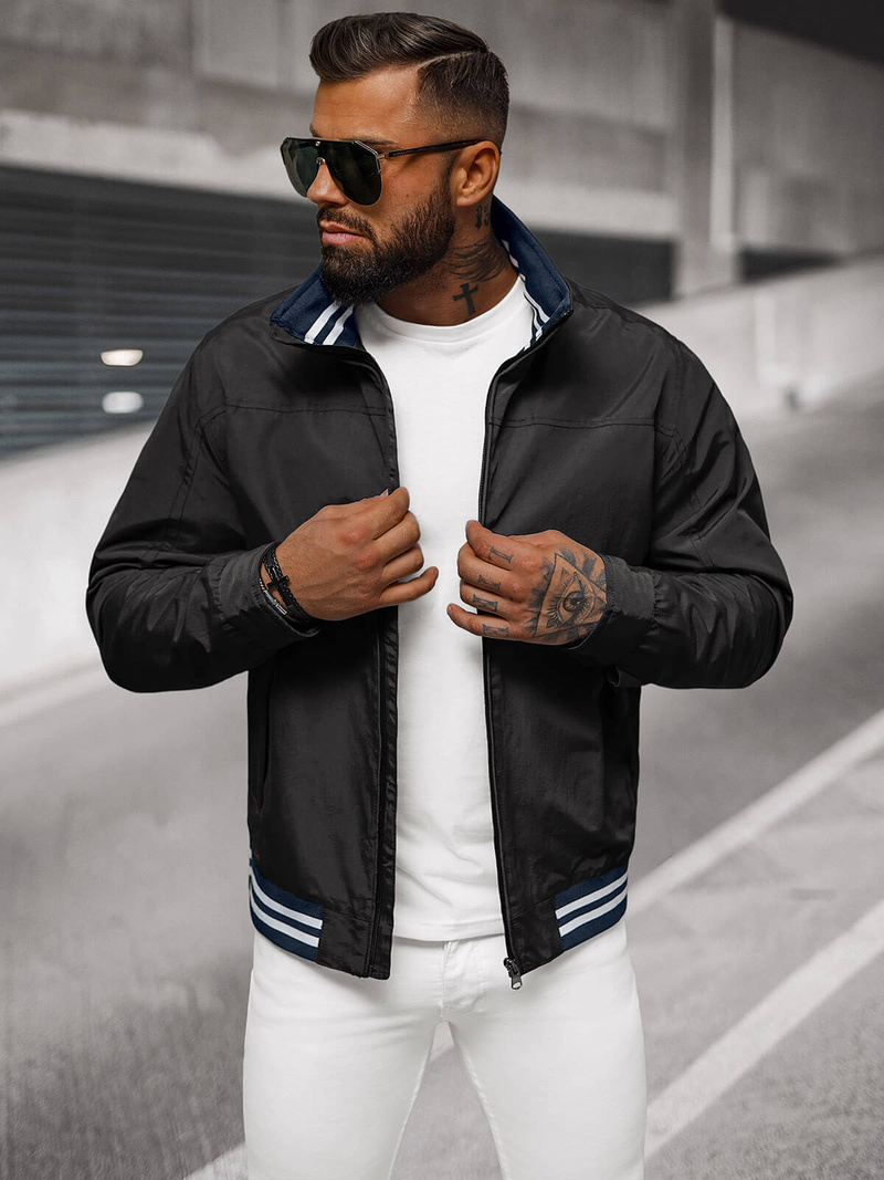 Куртка чоловіча чорна OZONEE JS/5M3101/392Z