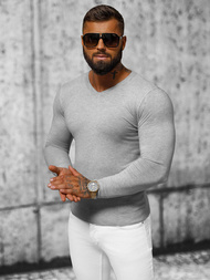 Светр чоловічій ciрий OZONEE NB/MMB601/2Z