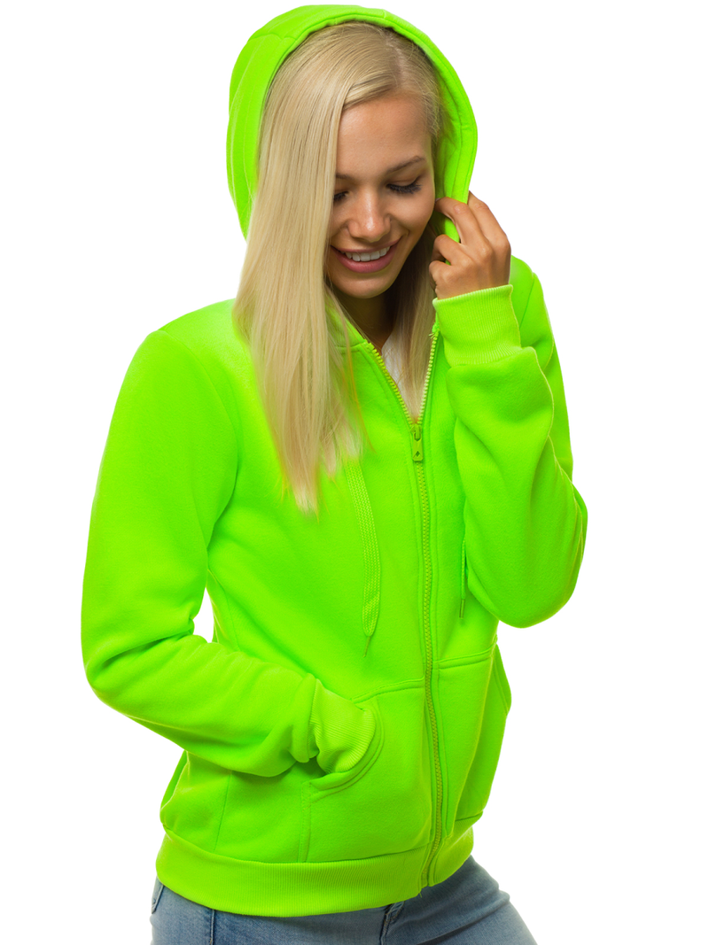 Bluza rozpinana damska zielono-neonowa OZONEE JS/W03Z